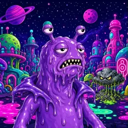 Oozlings #2016, Slug · Neon City