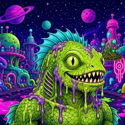 Oozlings #2019, Swamp Fish · Neon City