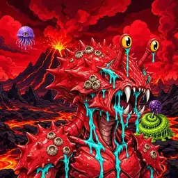 Oozlings #2022, Crab · Lava Fields