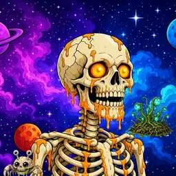 Oozlings #203, Skull · Void Nebula