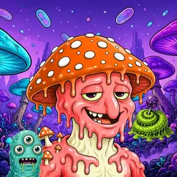 Oozlings #2032, Mutated Mushroom Head · Fungus Forest