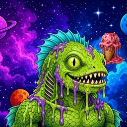 Oozlings #2033, Swamp Fish · Void Nebula