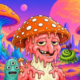 Oozlings #2042, Mutated Mushroom Head · Mushroom Desert