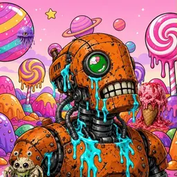 Oozlings #2043, Rusty Robot · Candy Planet