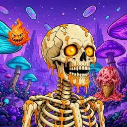 Oozlings #206, Skull · Fungus Forest