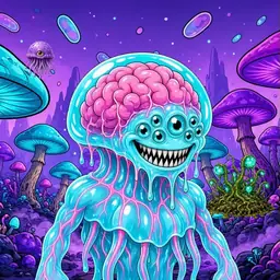 Oozlings #2060, Jellyfish Brain · Fungus Forest