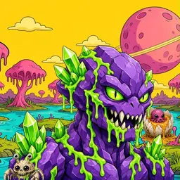 Oozlings #2063, Crystal Rock · Turquoise Swamp
