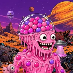 Oozlings #2064, Gumball Brain · Ship Junkyard
