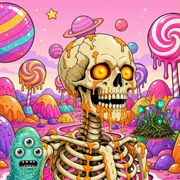 Oozlings #2068, Skull · Candy Planet