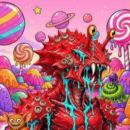 Oozlings #2073, Crab · Candy Planet