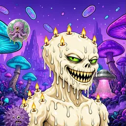Oozlings #2080, Candle Wax · Fungus Forest