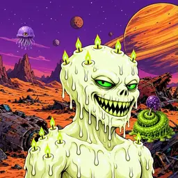 Oozlings #2081, Mutated Candle Wax · Ship Junkyard
