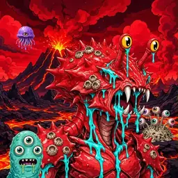 Oozlings #2082, Crab · Lava Fields