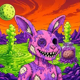 Oozlings #2084, Zombie Bunny · Acid Lake
