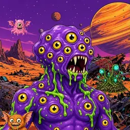 Oozlings #2096, Eyeball Cluster · Ship Junkyard