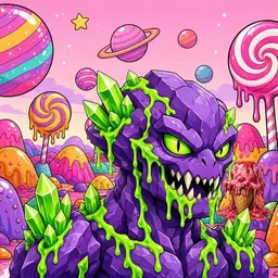 Oozlings #2100, Crystal Rock · Candy Planet
