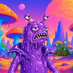 Oozlings #2103, Slug · Mushroom Desert