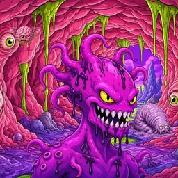 Oozlings #2105, Squid · Flesh Cave