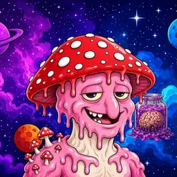 Oozlings #2111, Mushroom Head · Void Nebula