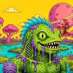 Oozlings #2112, Swamp Fish · Turquoise Swamp