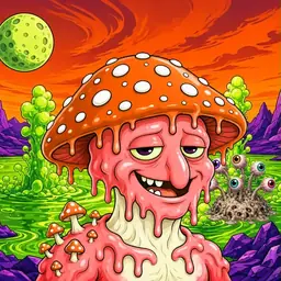 Oozlings #2117, Mutated Mushroom Head · Acid Lake