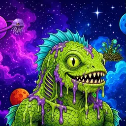 Oozlings #2120, Swamp Fish · Void Nebula