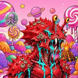 Oozlings #2122, Crab · Candy Planet