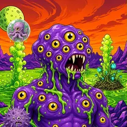 Oozlings #2127, Eyeball Cluster · Acid Lake