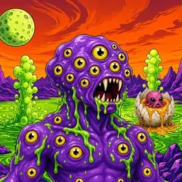 Oozlings #2131, Eyeball Cluster · Acid Lake