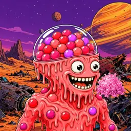 Oozlings #2133, Mutated Gumball Brain · Ship Junkyard