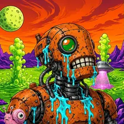 Oozlings #2135, Rusty Robot · Acid Lake