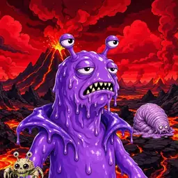 Oozlings #2146, Slug · Lava Fields