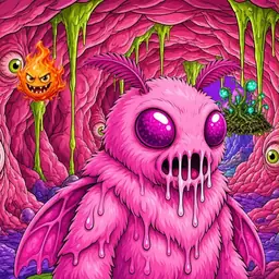 Oozlings #2153, Mutant Moth · Flesh Cave