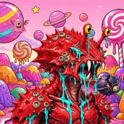 Oozlings #216, Crab · Candy Planet