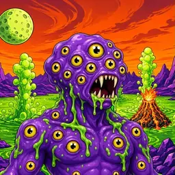 Oozlings #2165, Eyeball Cluster · Acid Lake