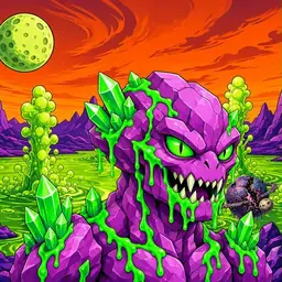Oozlings #2168, Mutated Crystal Rock · Acid Lake