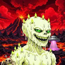 Oozlings #2169, Mutated Candle Wax · Lava Fields