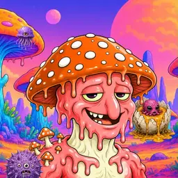 Oozlings #2174, Mutated Mushroom Head · Mushroom Desert