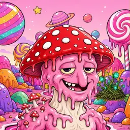 Oozlings #2178, Mushroom Head · Candy Planet