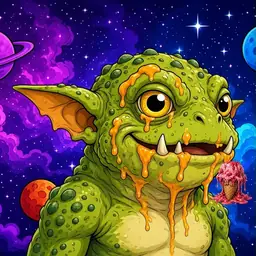 Oozlings #2179, Toad Goblin · Void Nebula