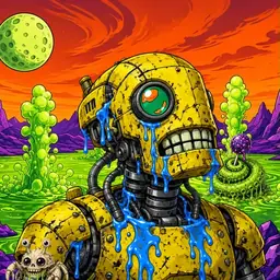 Oozlings #2191, Mutated Rusty Robot · Acid Lake