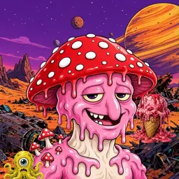 Oozlings #2197, Mushroom Head · Ship Junkyard