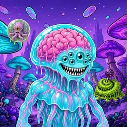 Oozlings #2199, Jellyfish Brain · Fungus Forest