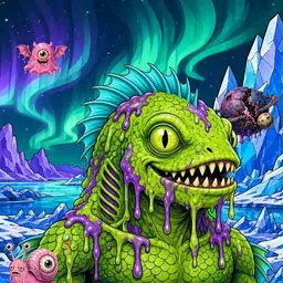Oozlings #22, Swamp Fish · Aurora Ice
