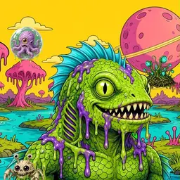 Oozlings #2205, Swamp Fish · Turquoise Swamp