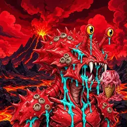 Oozlings #2207, Crab · Lava Fields