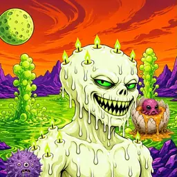 Oozlings #2208, Mutated Candle Wax · Acid Lake
