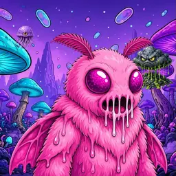 Oozlings #221, Mutant Moth · Fungus Forest
