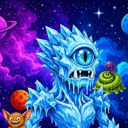 Oozlings #2215, Ice Cyclops · Void Nebula