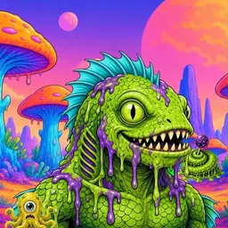 Oozlings #2216, Swamp Fish · Mushroom Desert